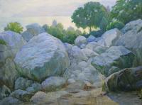 Impressionist Landscapes - Dusk At The Simeiz Mountains - Oil On Canvas